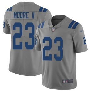 Colts #23 Kenny Moore II Gray Men's Stitched NFL Limited Inverted Legend Jersey