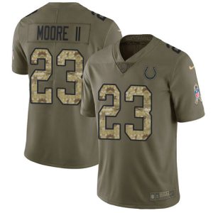 Colts #23 Kenny Moore II Olive/Camo Men's Stitched NFL Limited 2024 Salute To Service Jersey