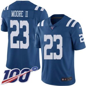 cheap Colts #23 Kenny Moore II Royal Blue Men's Stitched NFL Limited Rush 100th Season Jersey