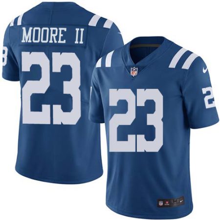 wholesale Colts #23 Kenny Moore II Royal Blue Men's Stitched NFL Limited Rush Jersey