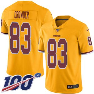 wholesale Commanders #83 Jamison Crowder Gold Men's Stitched NFL Limited Rush 100th Season Jersey