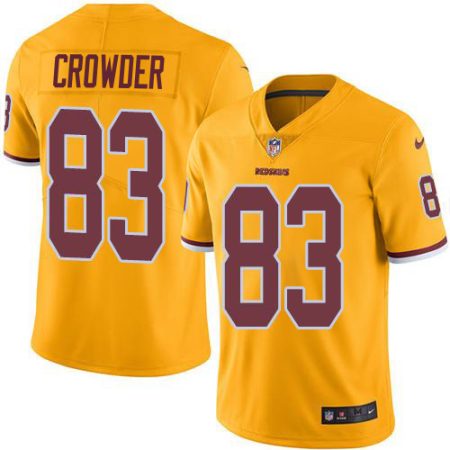 Commanders #83 Jamison Crowder Gold Men's Stitched NFL Limited Rush Jersey