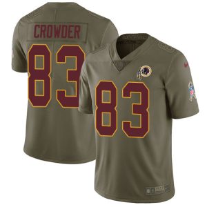 Commanders #83 Jamison Crowder Olive Men's Stitched NFL Limited 2024 Salute To Service Jersey