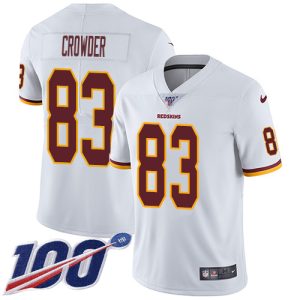 Commanders #83 Jamison Crowder White Men's Stitched NFL 100th Season Vapor Limited Jersey