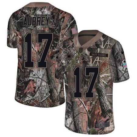 Cowboys #17 Brandon Aubrey Camo Men's Stitched NFL Limited Rush Realtree Jersey