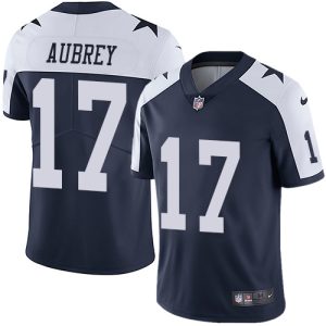 wholesale Cowboys #17 Brandon Aubrey Navy Blue Thanksgiving Men's Stitched NFL Vapor Untouchable Limited Throwback Jersey