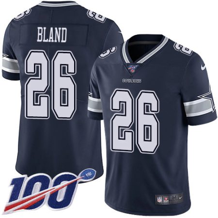 Cowboys #26 DaRon Bland Navy Blue Team Color Men's Stitched NFL 100th Season Vapor Untouchable Limited Jersey