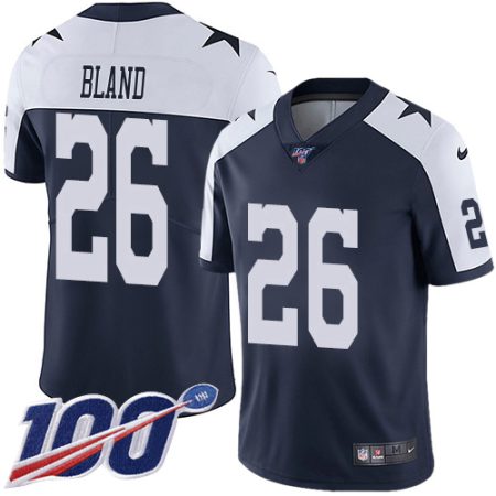 Cowboys #26 DaRon Bland Navy Blue Thanksgiving Men's Stitched NFL 100th Season Vapor Throwback Limited Jersey