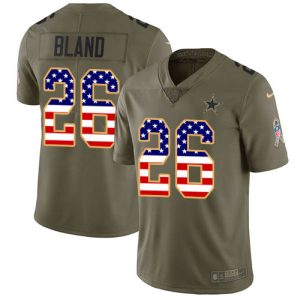 Cowboys #26 DaRon Bland Olive/USA Flag Men's Stitched NFL Limited 2024 Salute To Service Jersey