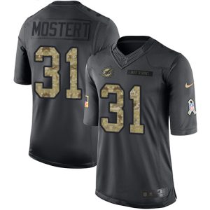 dolphins #31 raheem mostert black men's stitched nfl limited 2024 salute to service wholesale jersey