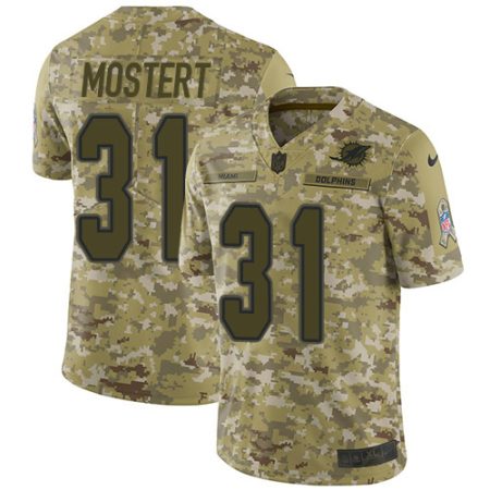 wholesale Dolphins #31 Raheem Mostert Camo Men's Stitched NFL Limited 2024 Salute To Service Jersey