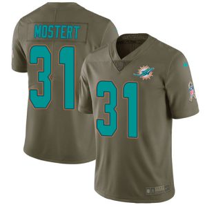 Dolphins #31 Raheem Mostert Olive Men's Stitched NFL Limited 2024 Salute to Service Jersey