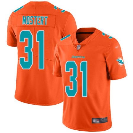 dolphins #31 raheem mostert orange men's stitched nfl limited inverted legend wholesale jersey