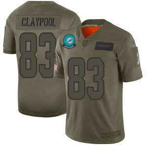 Dolphins #83 Chase Claypool Camo Men's Stitched NFL Limited 2024 Salute To Service Jersey