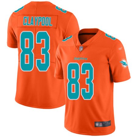 Dolphins #83 Chase Claypool Orange Men's Stitched NFL Limited Inverted Legend Jersey