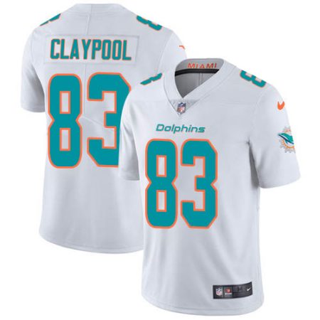 Dolphins #83 Chase Claypool White Men's Stitched NFL Vapor Untouchable Limited Jersey