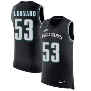 wholesale Eagles #53 Shaquille Leonard Black Alternate Men's Stitched NFL Limited Rush Tank Top Jersey