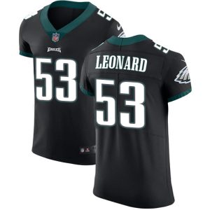 Eagles #53 Shaquille Leonard Black Alternate Men's Stitched NFL New Elite Jersey