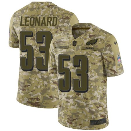 Eagles #53 Shaquille Leonard Camo Men's Stitched NFL Limited 2024 Salute To Service Jersey