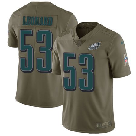 Eagles #53 Shaquille Leonard Olive Men's Stitched NFL Limited 2024 Salute To Service Jersey