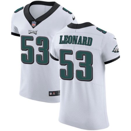 Eagles #53 Shaquille Leonard White Men's Stitched NFL New Elite Jersey