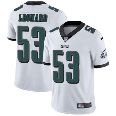 Eagles #53 Shaquille Leonard White Men's Stitched NFL Vapor Untouchable Limited Jersey