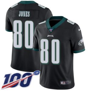 wholesale Eagles #80 Julio Jones Black Alternate Men's Stitched NFL 100th Season Vapor Untouchable Limited Jersey