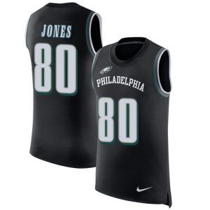 Eagles #80 Julio Jones Black Alternate Men's Stitched NFL Limited Rush Tank Top Jersey