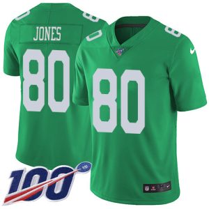 Eagles #80 Julio Jones Green Men's Stitched NFL Limited Rush 100th Season Jersey