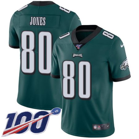 Eagles #80 Julio Jones Green Team Color Men's Stitched NFL 100th Season Vapor Untouchable Limited Jersey