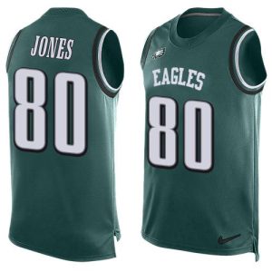 Eagles #80 Julio Jones Green Team Color Men's Stitched NFL Limited Tank Top Jersey