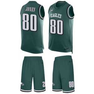 Eagles #80 Julio Jones Green Team Color Men's Stitched NFL Limited Tank Top Suit Jersey