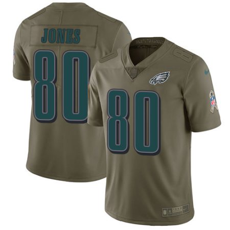 eagles #80 julio jones olive men's stitched nfl limited 2024 salute to service wholesale jersey