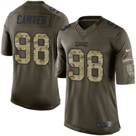 eagles #98 jalen carter green men's stitched nfl limited 2024 salute to service cheap jersey