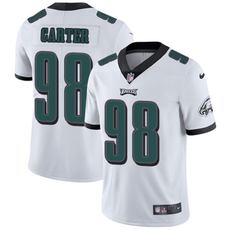 wholesale Eagles #98 Jalen Carter White Men's Stitched NFL Vapor Untouchable Limited Jersey