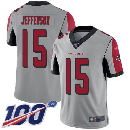 cheap Falcons #15 Van Jefferson Silver Men's Stitched NFL Limited Inverted Legend 100th Season Jersey