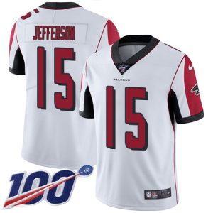 Falcons #15 Van Jefferson White Men's Stitched NFL 100th Season Vapor Untouchable Limited Jersey