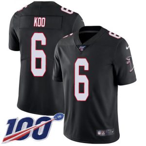 Falcons #6 Younghoe Koo Black Alternate Men's Stitched NFL 100th Season Vapor Untouchable Limited Jersey