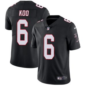 Falcons #6 Younghoe Koo Black Alternate Men's Stitched NFL Vapor Untouchable Limited Jersey