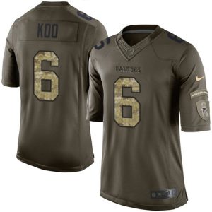 Falcons #6 Younghoe Koo Green Men's Stitched NFL Limited 2024 Salute to Service Jersey