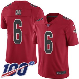 Falcons #6 Younghoe Koo Red Men's Stitched NFL Limited Rush 100th Season Jersey