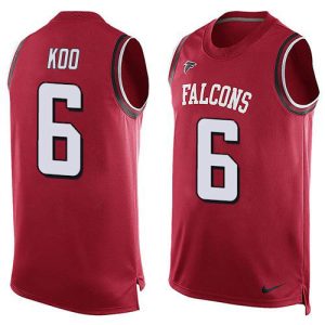 wholesale Falcons #6 Younghoe Koo Red Team Color Men's Stitched NFL Limited Tank Top Jersey