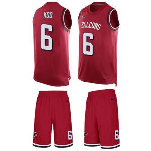 falcons #6 younghoe koo red team color men's stitched nfl limited tank top suit cheap jersey