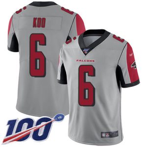 Falcons #6 Younghoe Koo Silver Men's Stitched NFL Limited Inverted Legend 100th Season Jersey