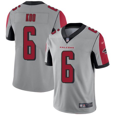 falcons #6 younghoe koo silver men's stitched nfl limited inverted legend wholesale jersey