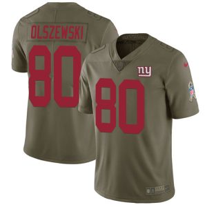 cheap Giants #80 Gunner Olszewski Olive Men's Stitched NFL Limited 2024 Salute To Service Jersey