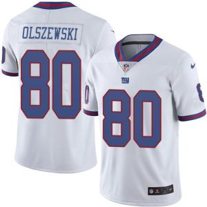 Giants #80 Gunner Olszewski White Men's Stitched NFL Limited Rush Jersey