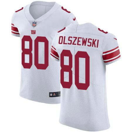 Giants #80 Gunner Olszewski White Men's Stitched NFL New Elite Jersey