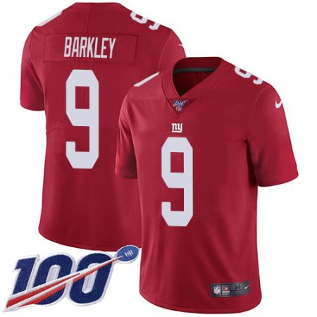 giants #9 matt barkley red alternate men's stitched nfl 100th season vapor untouchable limited cheap jersey