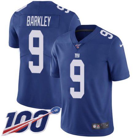 cheap Giants #9 Matt Barkley Royal Blue Team Color Men's Stitched NFL 100th Season Vapor Untouchable Limited Jersey